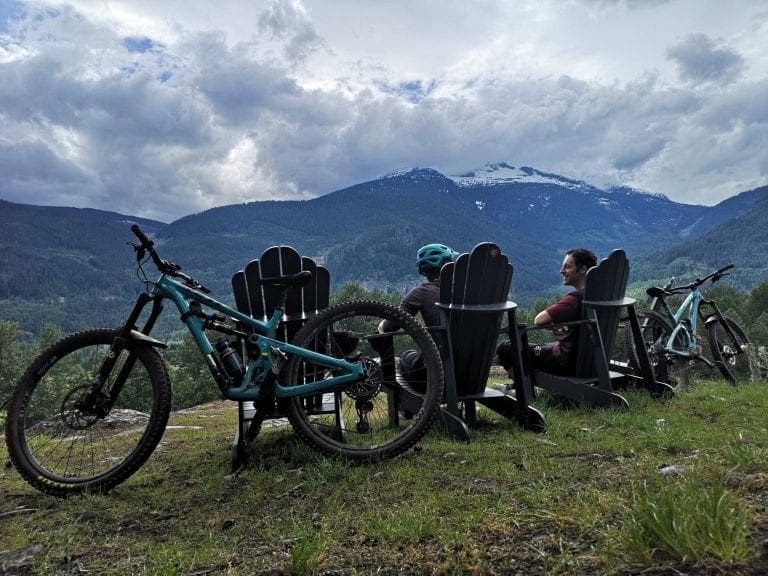 Yeti SB150 enjoying the views in Pemberton BC