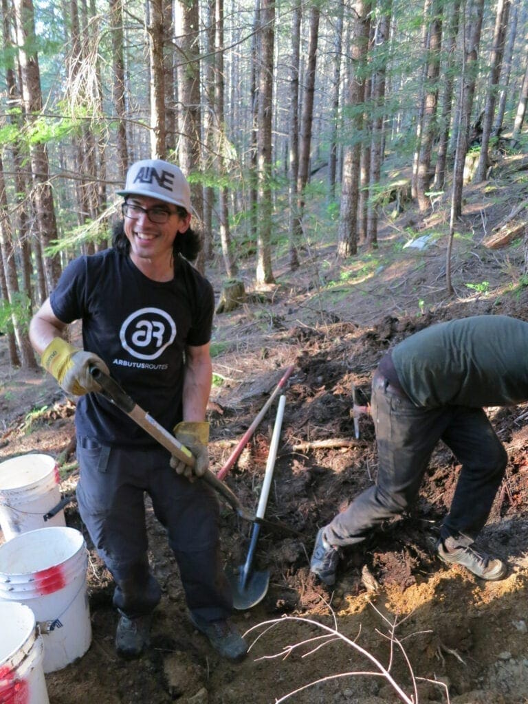 Austin helping trail building