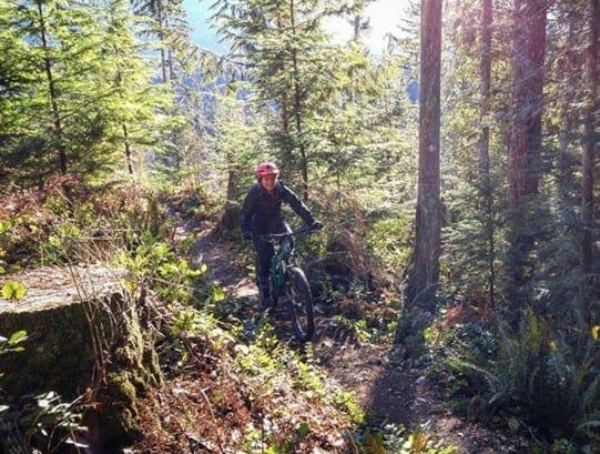 winter riding in squamish