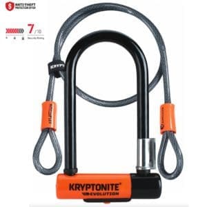 Kryptonite Evolution Mini-7 U-Lock w/Cable - 3.25" x 7"